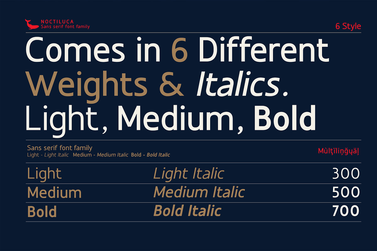 Noctiluca - Sans Serif Font Family, a Sans Serif Font by Artistic & Unique (Photo 3 of 15)