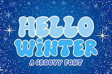Hello Winter is a retro groovy font