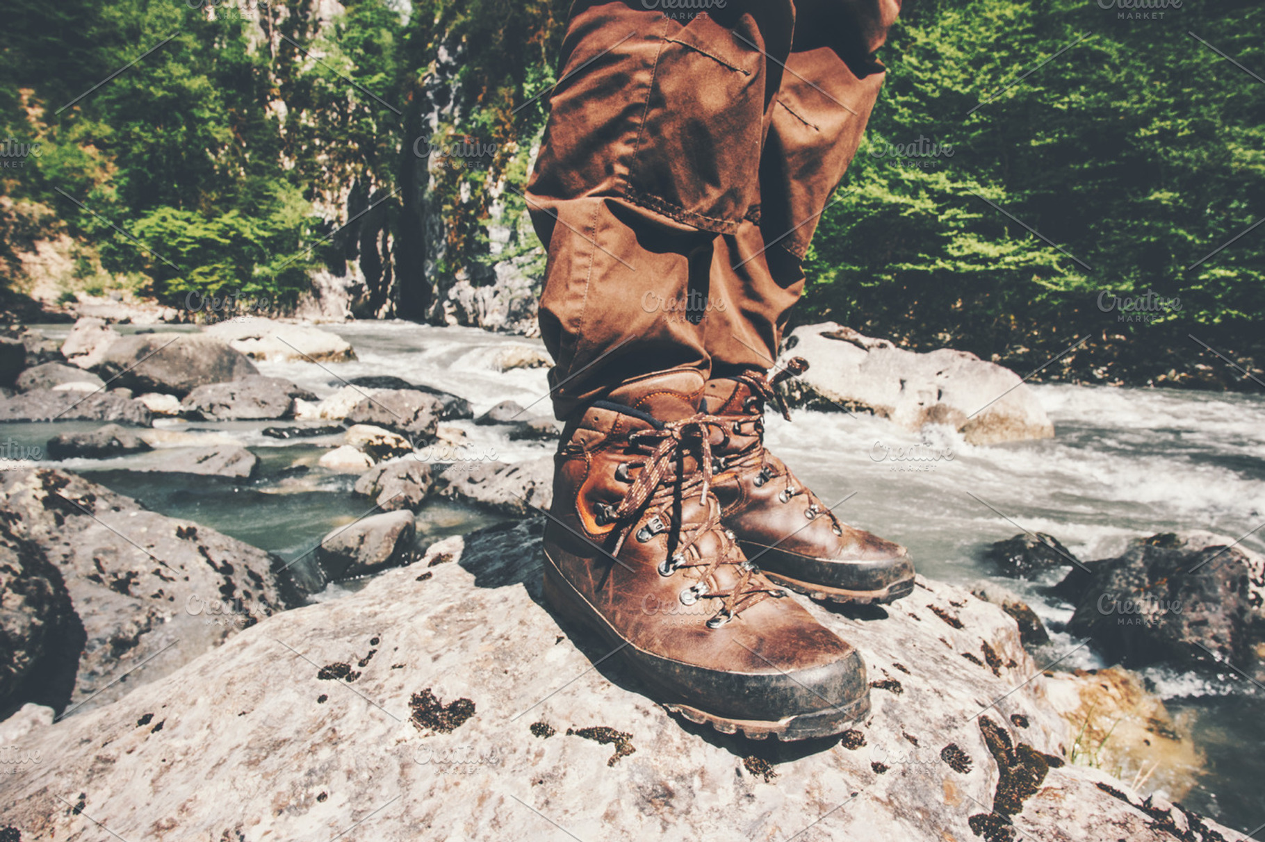 Feet trekking boots hiking traveler containing lifestyle, boots, and trendy, a Person Photo by e v e r s t