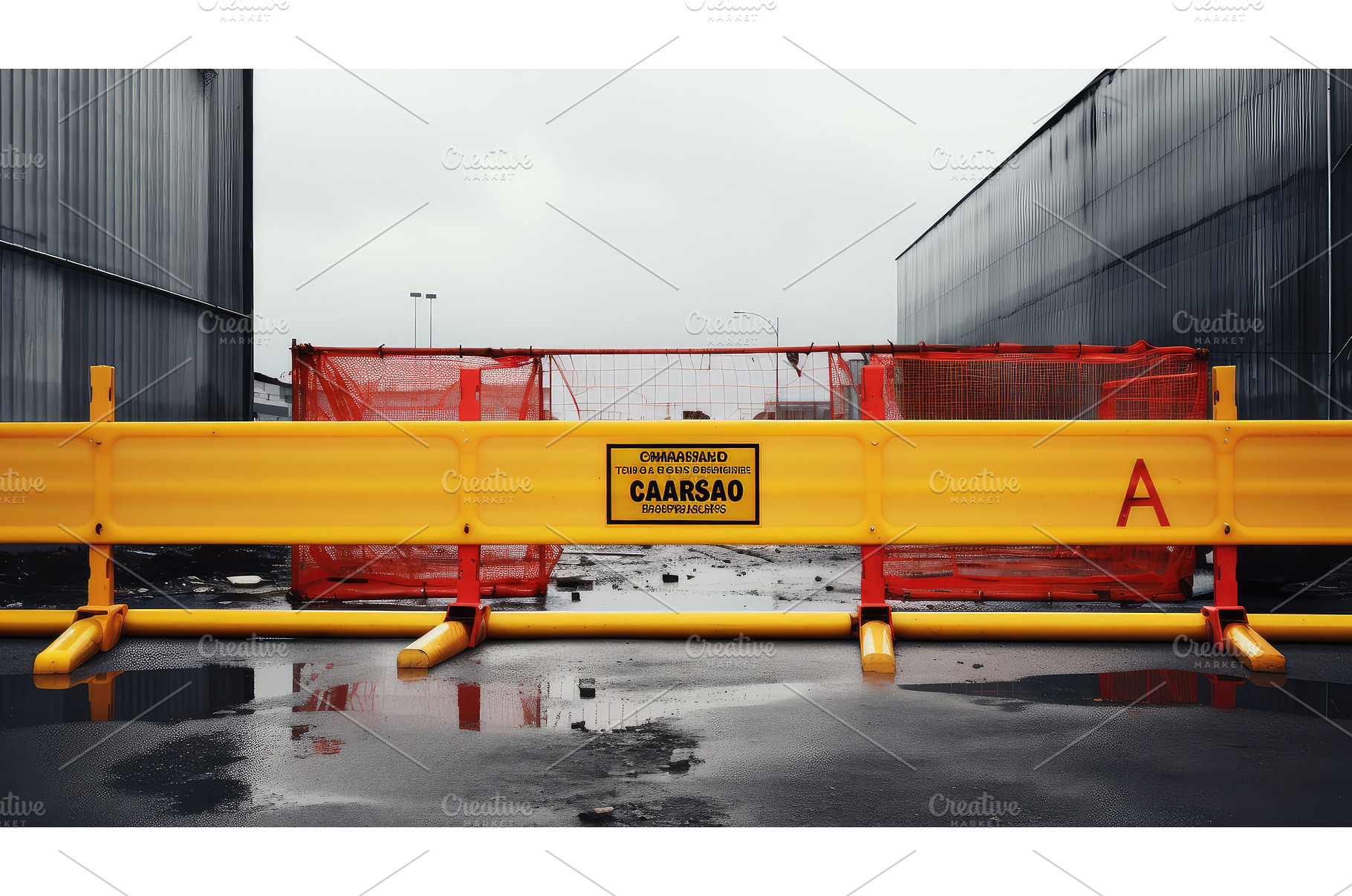 passersby yellow and black caution, an Industrial Photo by pikepicture