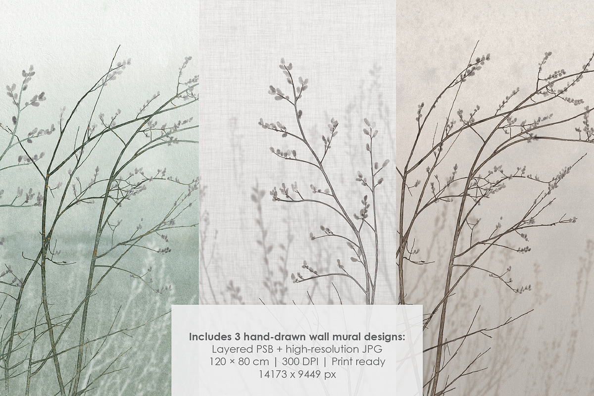 Quiet Fields – landscape wall mural, a Wallpaper Graphic by Timofi Art (Photo 2 of 14)