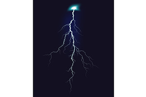 Lightning bolt striking from dark, an Illustration by Woters little shop