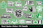 Weed Cannabis Sticker Marijuna Set, an Object Graphic by FiveStarCrafting (Thumbnail 1 of 8)