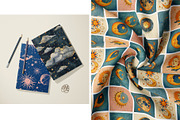 Celestial Patterns and Art Prints, a Pattern Graphic by Ninterints (Thumbnail 12 of 19)