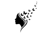 Woman Butterfly Hair Silhouette, an Object 3D Model by yasushie (Thumbnail 17 of 31)