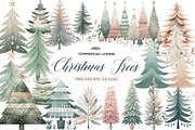 Boho Christmas Trees, an Illustration by CreationArt (Thumbnail 1 of 5)