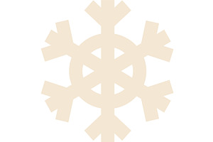 Snowflake Vector Icon Cold Winter