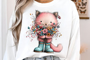 Whimsical Summer Cats Clipart, an Illustration by GatewayDesign (Thumbnail 5 of 6)