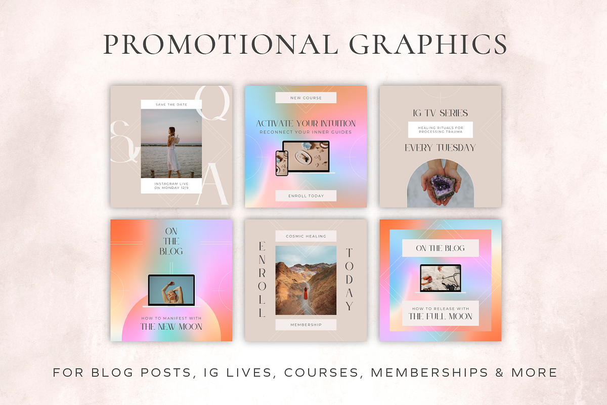 Mystical Instagram Template Kit, a Social Media Template by Studio Soluna (Photo 5 of 16)