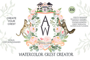 Watercolor Crest Creator