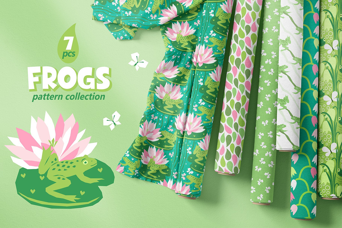 The frogs are on the pond, a Pattern Graphic by MarynArts (Photo 1 of 5)
