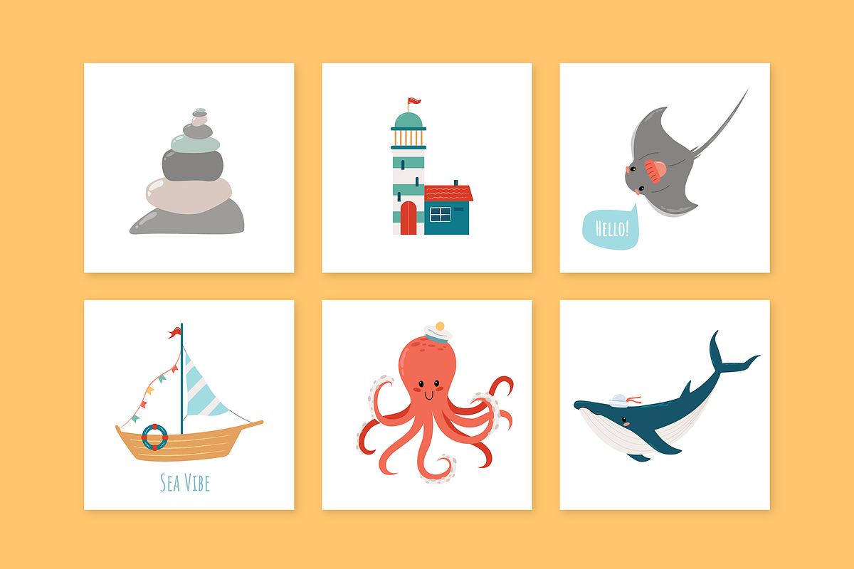 Marine Fauna, an Animal Illustration by ApollinariaManko (Photo 7 of 11)