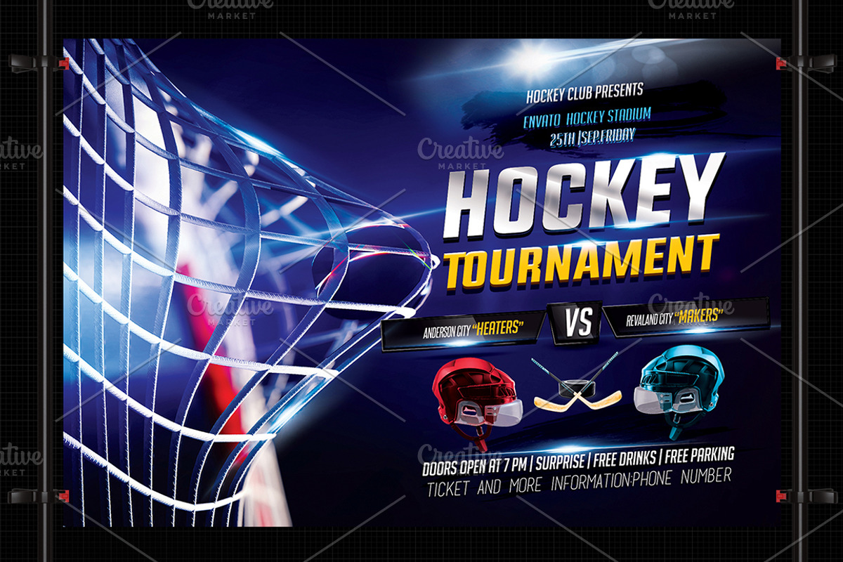 Hockey Flyer Template, a Flyer Template by Basez Flyers (Photo 3 of 3)