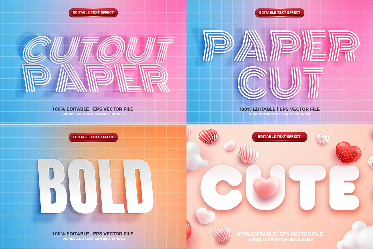 Cut Paper editable text effect, a Brushes & More by Agung Kreatif