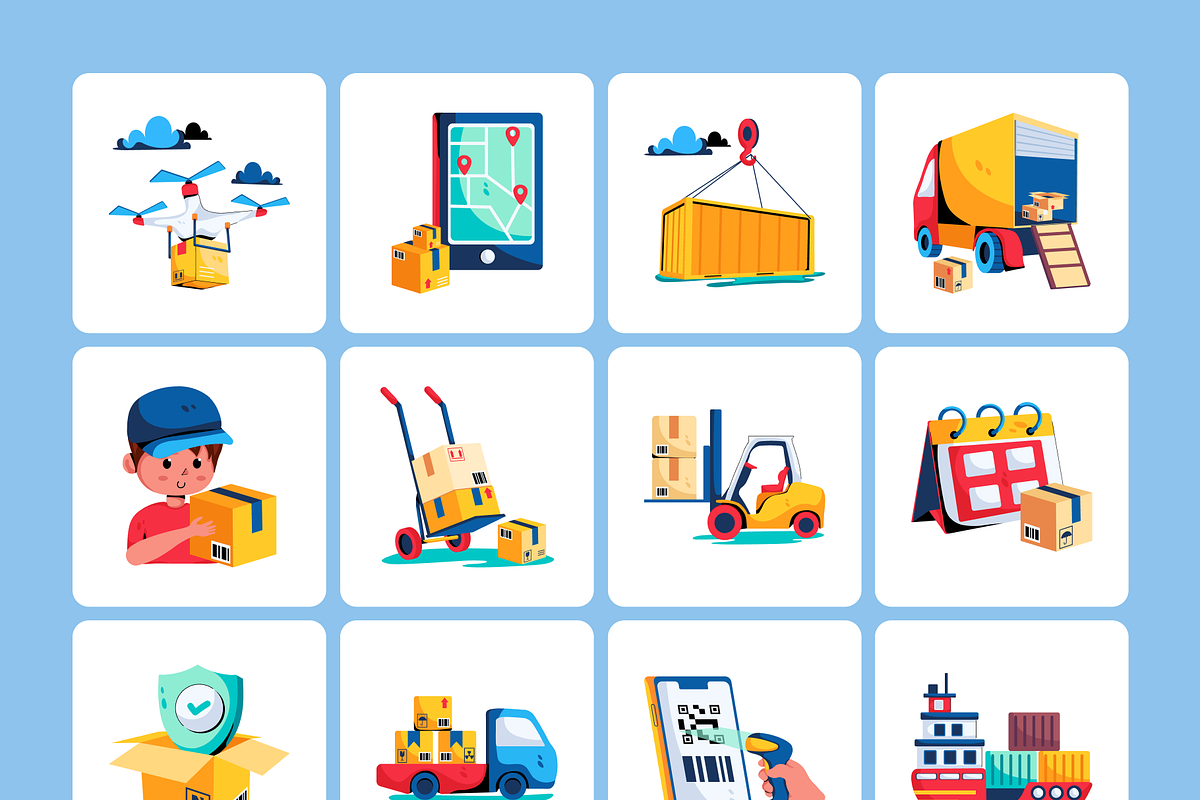 Animated Shipping and Logistics Icon, a Duotone Icon by Prosymbols (Photo 5 of 11)