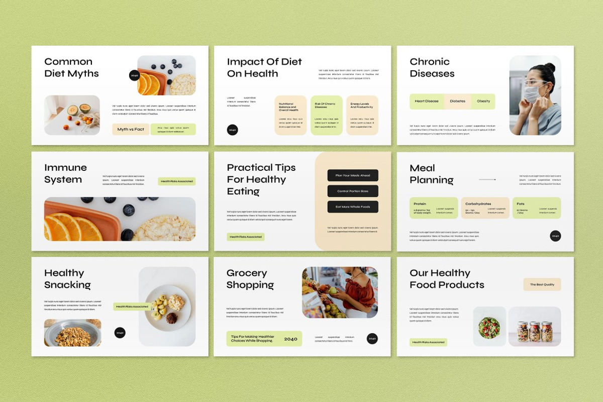 White Healthy Diet Google Slide, a Presentation Template by graphicook (Photo 3 of 4)