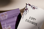 Watercolor Flower, Halloween Clipart, an Illustration by May • SHO (Thumbnail 11 of 17)