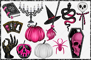 Cute Halloween Clipart set, an Illustration by The GG Shop (Thumbnail 4 of 9)