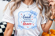 Preppy 4th of July Png, Land of Free, a Seasonal Illustration by Sublimation Artist (Thumbnail 6 of 9)