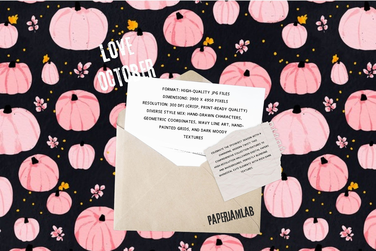 70 Hand-Drawn Halloween backgrounds, a Background Graphic by PaperJamLab (Photo 2 of 14)