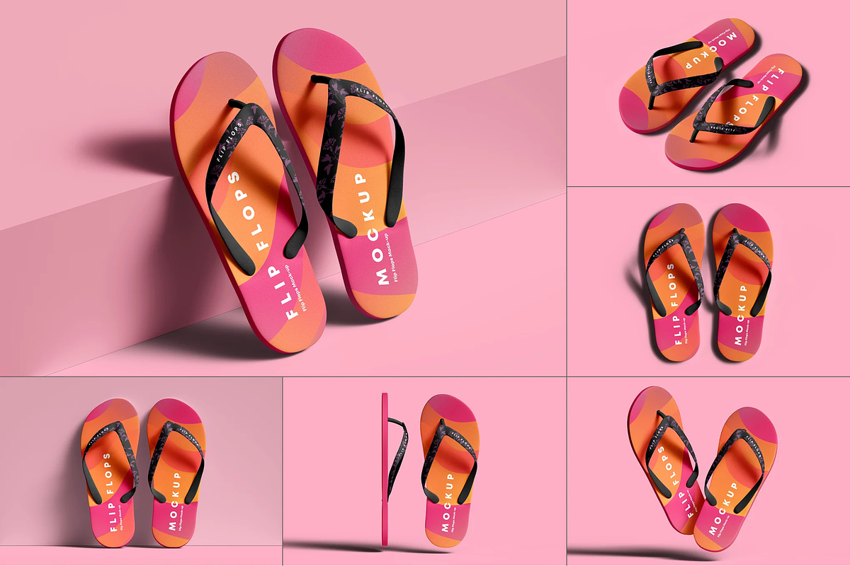 Flip Flops Mock-up, a Household Mockup by BLISS DESIGN (Photo 1 of 4)