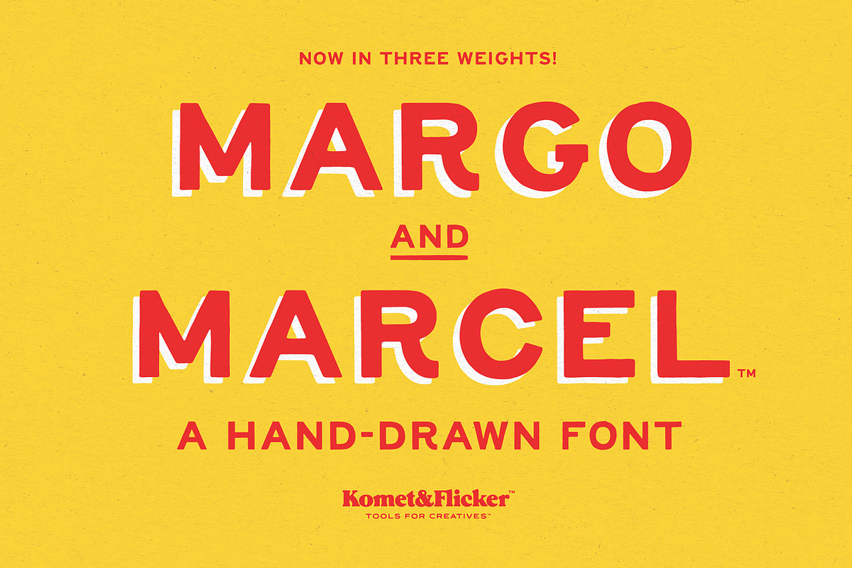 Margo and Marcel - A Hand-Drawn Font, a Sans Serif Font by Komet & Flicker (Photo 1 of 15)