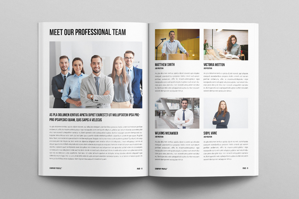 Company Profile Template, a Brochure Template by E-Type