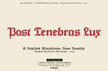 Post Tenebras Lux - Blackletter font