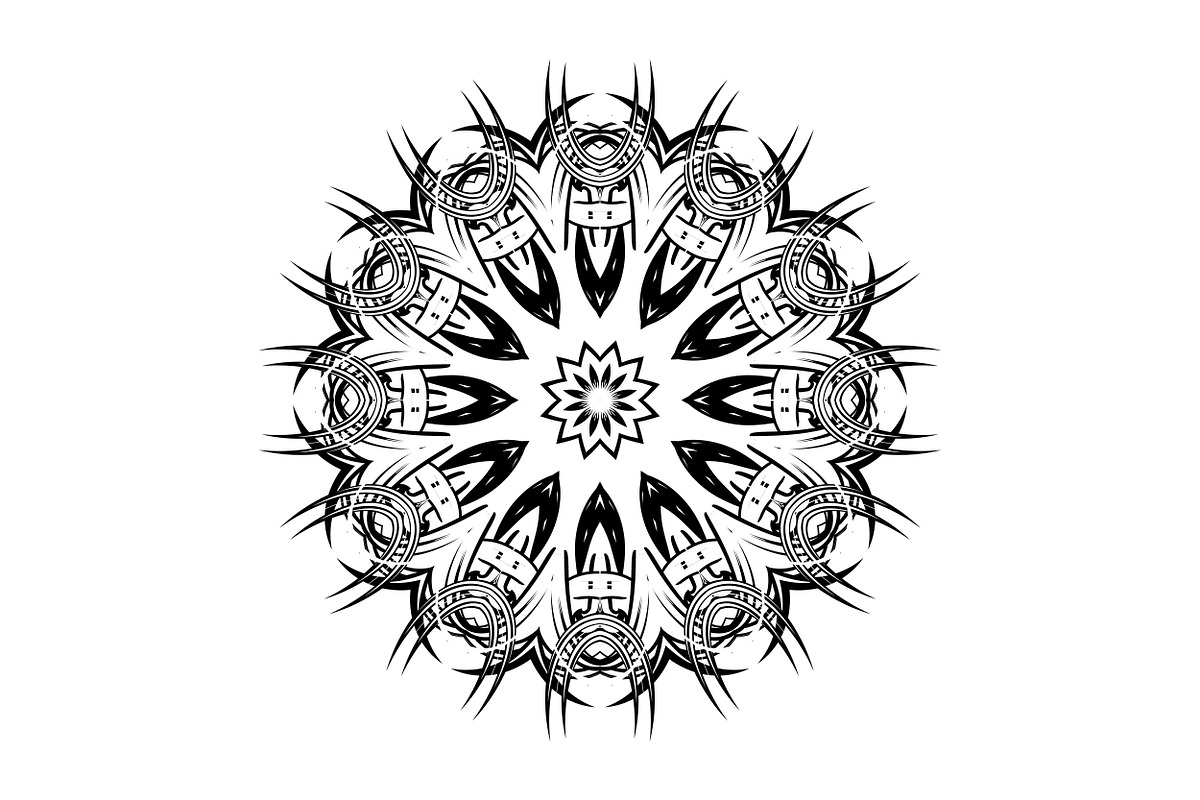Modern Black and White Mandala Pack, a Decorative Illustration by NJ Himel (Photo 60 of 101)