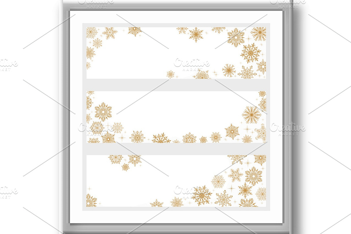 Vector banners with snowflakes, a Decorative Illustration by RODINA (Photo 3 of 3)