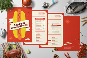 Retro Restaurant Food Menu