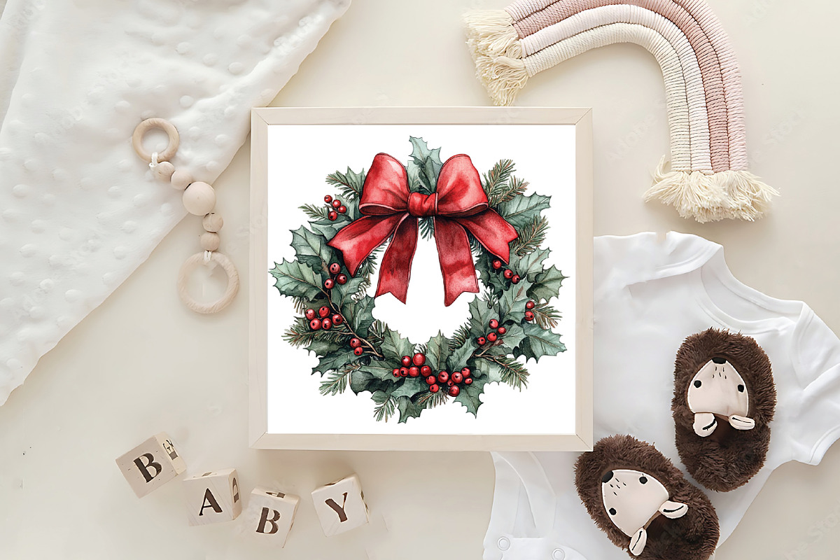 Christmas Doodle Sublimation Clipart, an Illustration by CraftArtStudio (Photo 6 of 6)