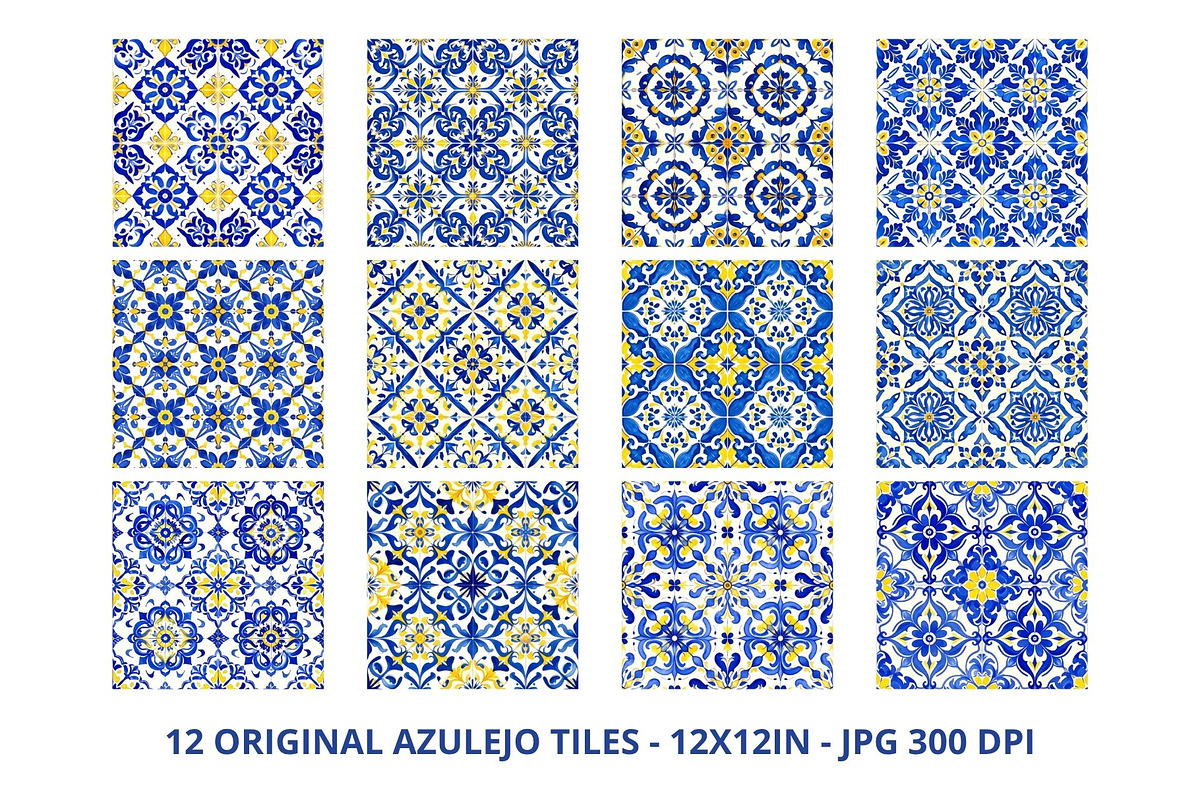 Portuguese Tiles Pattern Collection, a Pattern Graphic by Anna Design Studio (Photo 2 of 17)