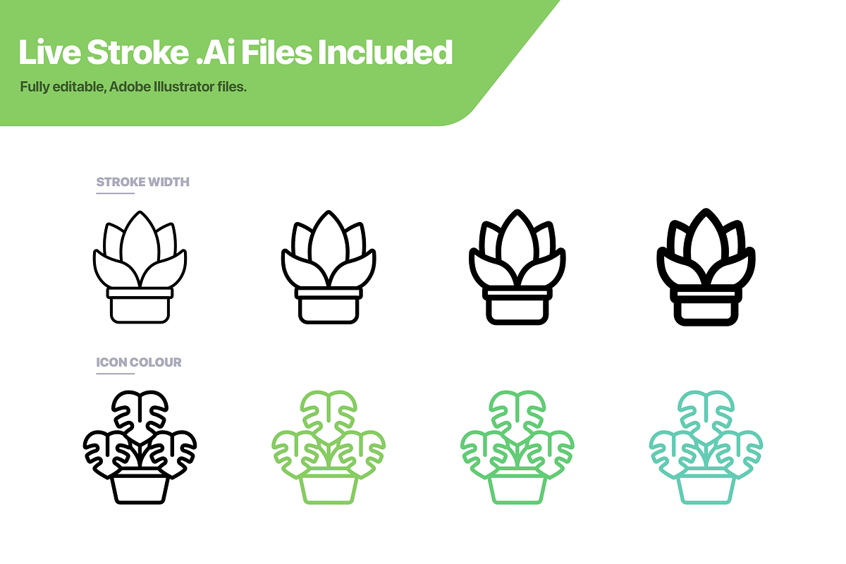 500 Plants & Flowers Vector Icons, an Outline Icon by Juicy Icons (Photo 3 of 6)