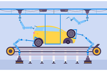 Car production factory concept