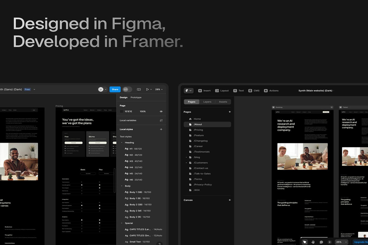 Synth - AI SaaS Template for Framer, an UI Kit Template by Lumina_ui_ux202 (Photo 2 of 8)