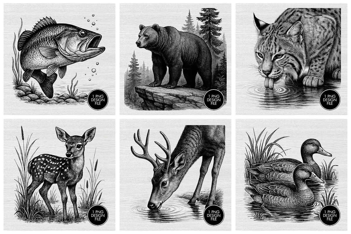 200+ Laser Burn Designs Bundle, an Animal Illustration by palmettosvg (Photo 4 of 7)