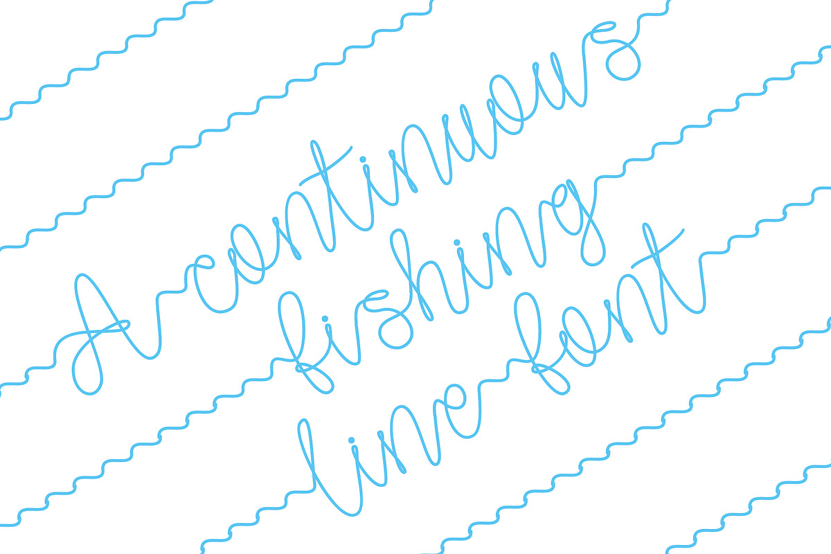 Gone Fishing - a fishing font!!! preview 6