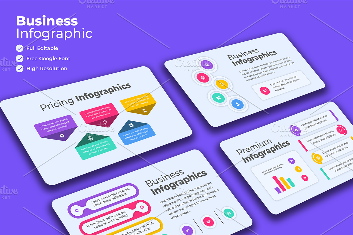 Rundown Chart Business Infographics, a Presentation Template by Artiveko (Photo 1 of 2)