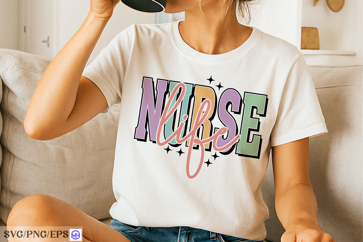 Nurse Life Medical SVG PNG Design, a Graphic by mh_arif (Photo 2 of 3)