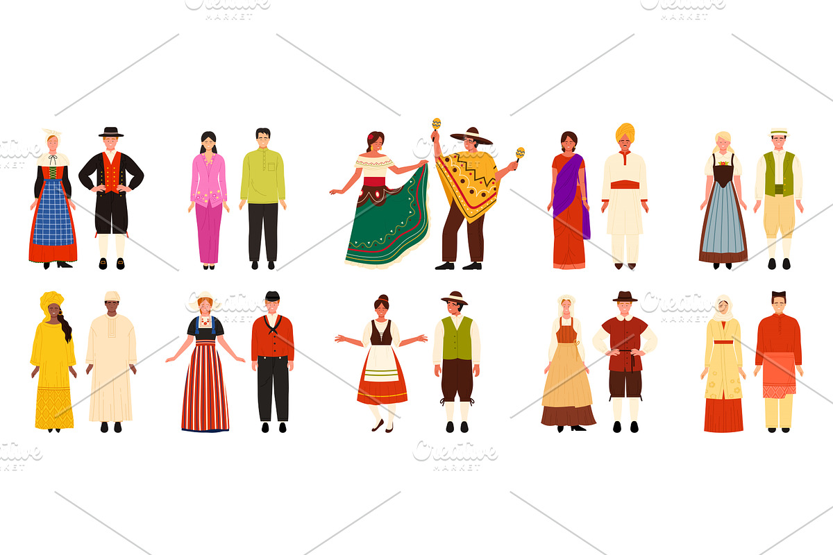 Diverse figures showcase various, an Object Illustration by Flashvector