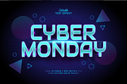 Text Effect Cyber Monday, a Layer Style Add-On by Navy Graphic (Thumbnail 1 of 2)