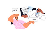 Online medicine, pharmacy store set, a Healthcare Illustration by PaperTrident (Thumbnail 5 of 13)