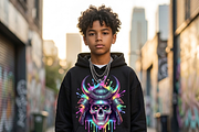 Rainbow Samurai Skull Armor, a Shirt Mockup by Vector Stall (Thumbnail 7 of 15)