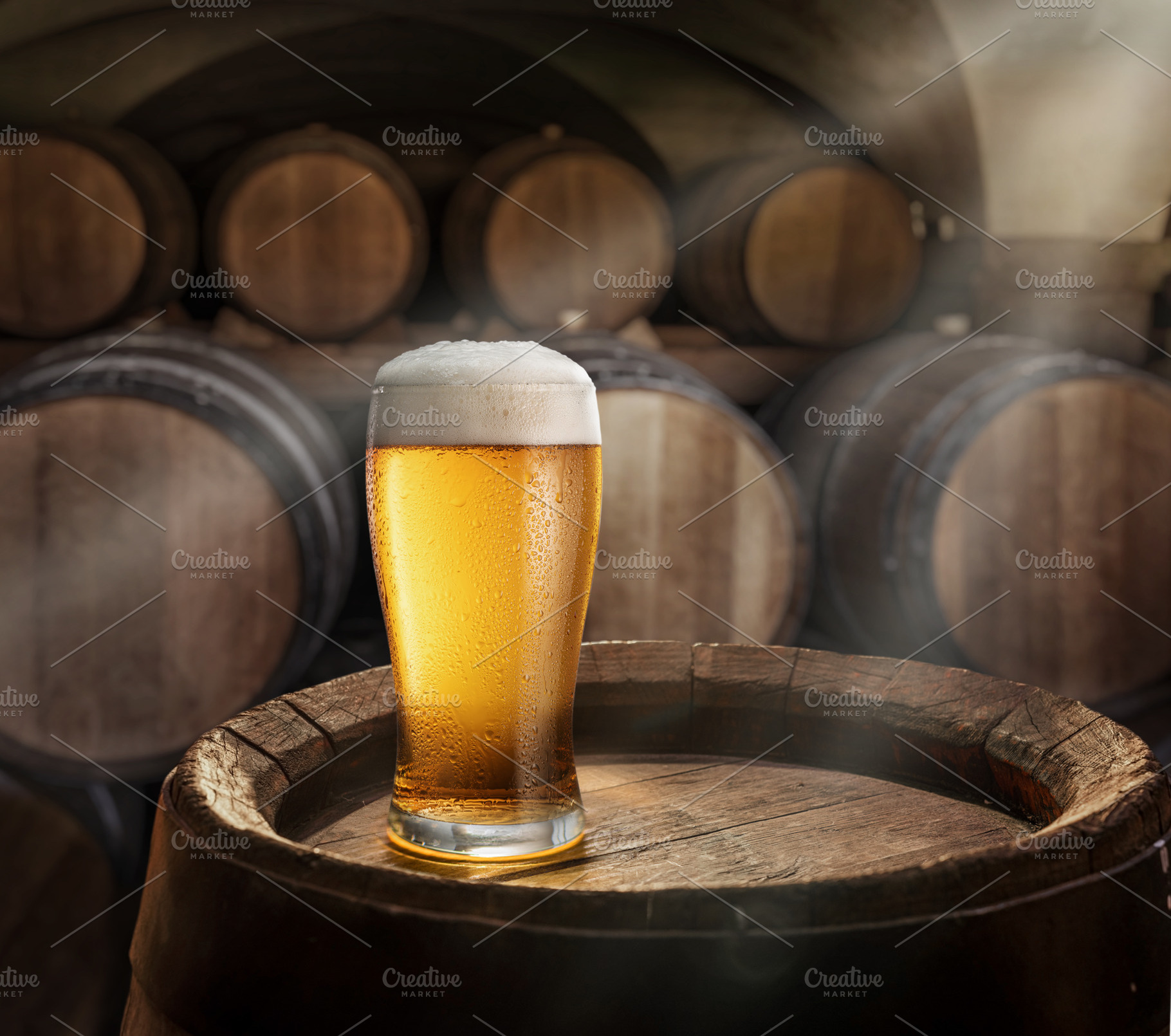 Glass of beer on top, a Food & Drink Photo by Volff