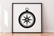 Compass Silhouette SVG, a Technology Illustration by newminddesign (Thumbnail 5 of 5)