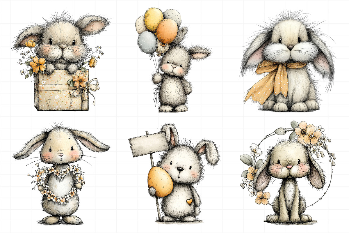Easter Pink Bunny Clipart, an Illustration by Daily.Designs (Photo 4 of 8)
