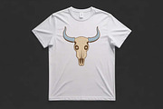 Boho Bull Skull Machine Embroidery, a Decorative Illustration by Purpose Ekbal (Thumbnail 3 of 3)