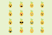 Pineapple Emojis, an Emoji Icon by Kanga & Moose (Thumbnail 2 of 4)