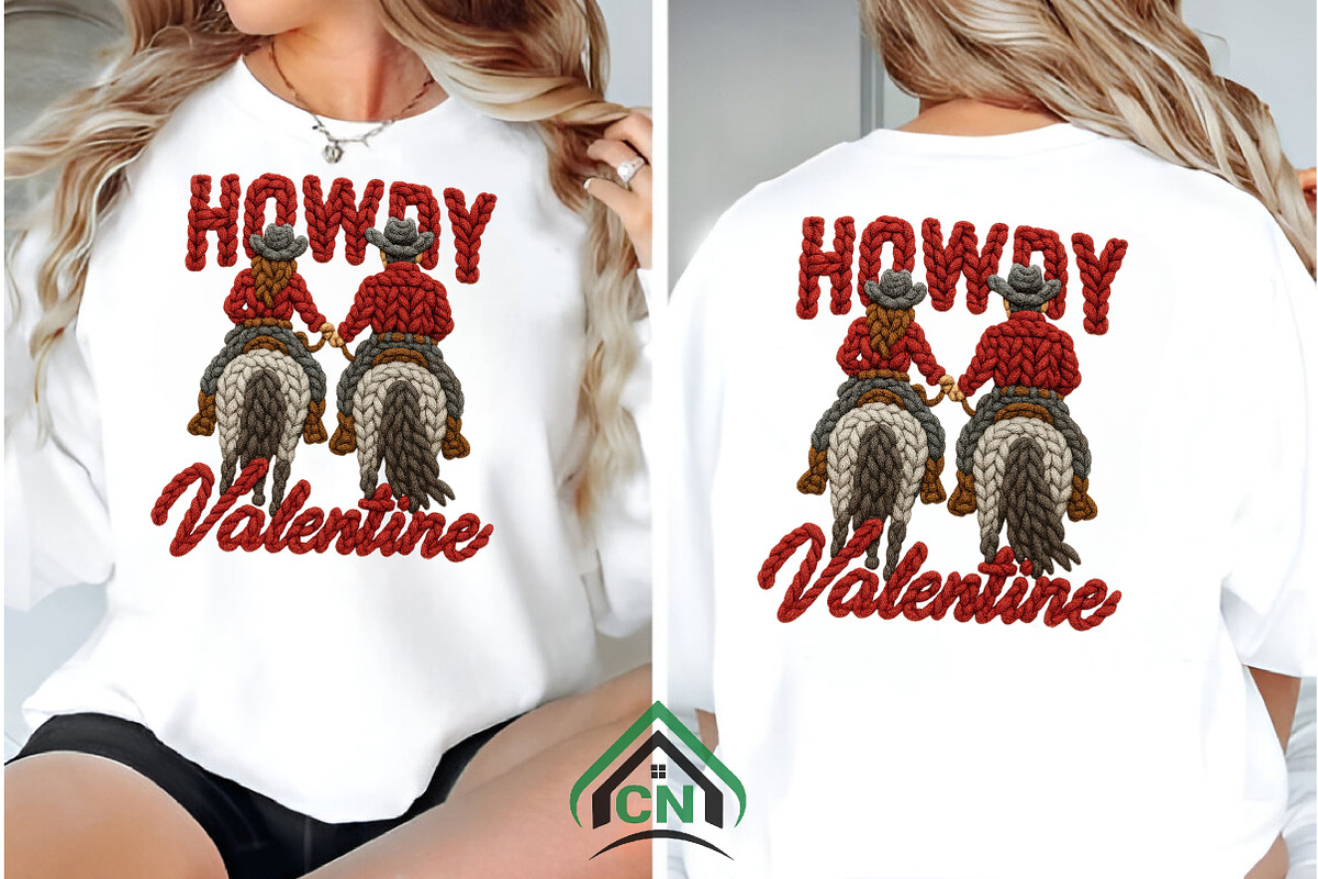 Yarn Crochet Howdy Valentine PNG, an Illustration by Craft Nest (Photo 6 of 7)